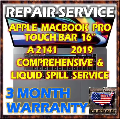 Macbook Pro 2019 16  A2141 Laptop 820-01700-a Logic Board Repair & Liquid Spill • $144.95