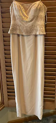 Montage Mon Cheri Tan Prom Ball Gown Wedding Bridesmaid Mother Dress Size 8 • $9.99