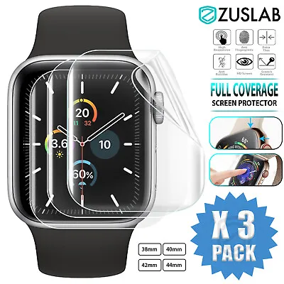 $7.99 • Buy For Apple Watch IWatch Series 7 SE 6 5 4 3 2 Full Screen Protector 38 40 42 44mm