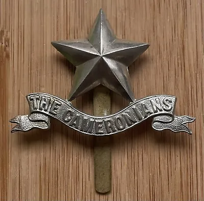 Genuine Early Cameronians Pagri Cap Badge • £60