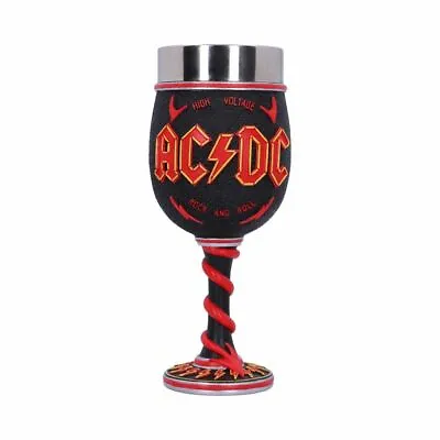 NEW ACDC LOGO GOBLET OFFICIAL UK LICENSED AC DC PRODUCT BOXED 19cm • £29.85