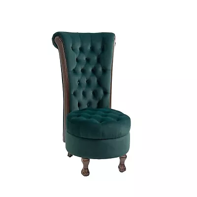 Retro High Back Armless Chair Button-Tufted Royal Design Accent Chair • $140