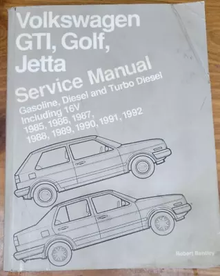 Bentley VW GTI Golf Jetta Service Manual 1985-1992 Repair Book • $9.99