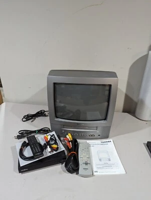$202.39 • Buy Toshiba MV13N3 13  CRT TV VCR Combo Player VHS Recorder W/ Remote-Cables-Tapes