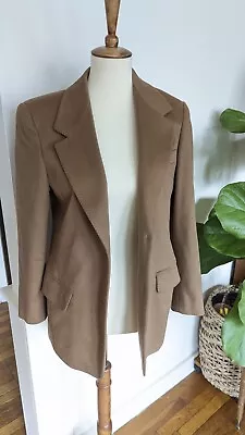 Max Mara Tailored Camel Jacket White Tag Pure Cashmere US Size 4 • $125