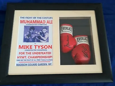 Mike Tyson Vs Muhammad Ali Miniature Boxing Glove Display *Boxing Fantasy Bill * • £24.99