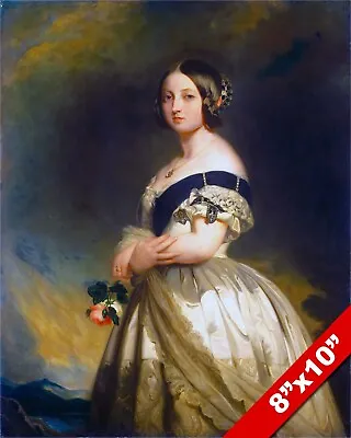 Queen Victoria Of Great Britain United Kingdom Painting Art Real Canvas Print • $14.99