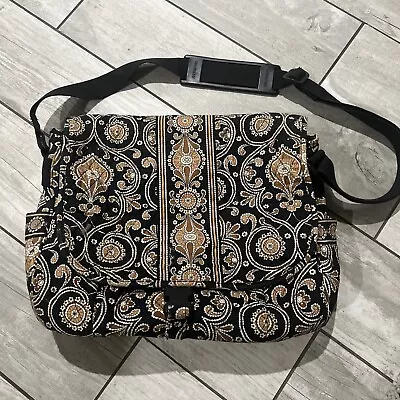 Vera Bradley Quilted Laptop Notebook Portfolio Messenger Shoulder Bag Cafe Latte • $18