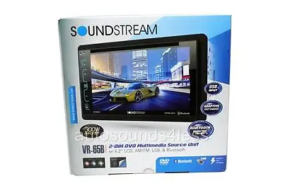 Soundstream 2 Din VR-65B DVD/CD Player 6.2  Bluetooth USB SD Android PhoneLink • $97