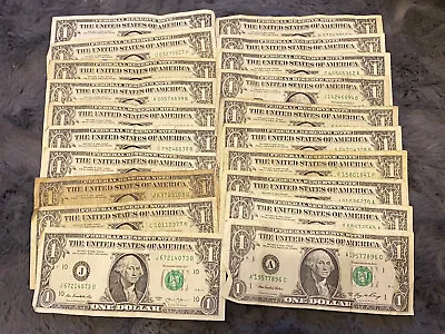 Lot Of 20 X $1 USA Dollar Banknotes - Ideal For Tips Holiday Travel Money • £19.99