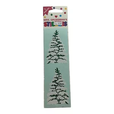 Mrs. Grossman's Lot 3 Sheets Snow Flocked Pine Christmas Tree Stickers NOS VTG • $9.99