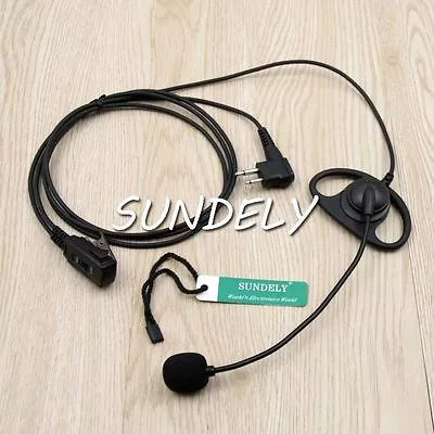 For D-Shape Earpiece/Headset Mic Motorola Radio MU12CV CP88 MU21C MU21CV MU22CVS • $10.08