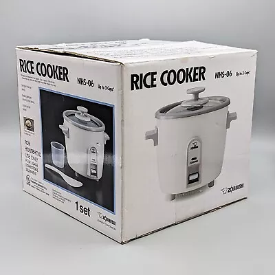 New Zojirushi 3-Cup Rice Cooker NHS-06 White • $57.42