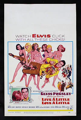 LIVE A LITTLE LOVE A LITTLE CineMasterpieces ELVIS PRESLEY ORIGINAL MOVIE POSTER • $295