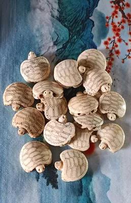 11020pcs Vintage Yak Bone Carved Turtle Beads For Pendant Bracelet Necklace • $48.80