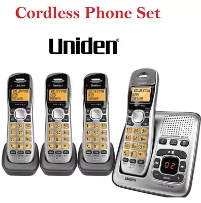 Uniden DECT1735+3 Four Handset Cordless Home Phone With Answering Machine NBN • $179