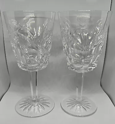 $59 • Buy Waterford Ashling Two Water Glasses Crystal 6 7/8  MINT