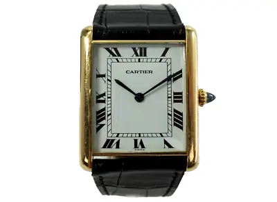 Cartier Tank 18k Yellow Gold Jumbo Automatique C. 1970’s Vintage • $19630