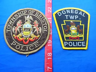 Pennsylvania - Bristol Police; Donegal Twp Police; Cloth Patch Lot Of 2 Vintage • $6