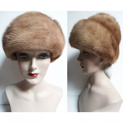 Vintage 1960s Authentic Mink Fur Hat John Wanamaker AS IS • $30