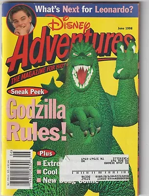 Disney Adventures Magazine - June 1998 - Very Good - EX GODZILLA! • $11.25