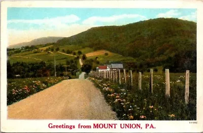 Postcard Greetings From Mt Union Pa • $12.75