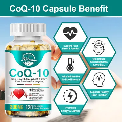 CoQ10 200mg 120 Capsules Q10 C0q 10 Coenzyme Cardiovascular Heart Health AU • $20.05