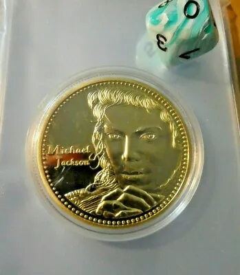 Michael Jackson Metal Coin Card Kop Card Medal Piece Pop Gold Souvenir New Mint • $10.81