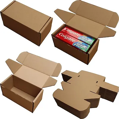 8x4x4  SHIPPING STORAGE BOXES CARDBOARD POSTAL MAILING GIFT PACKET SMALL PARCEL • £6.40