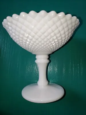 Vintage Westmoreland Milk Glass English Hobnail Footed Compote • $9.49