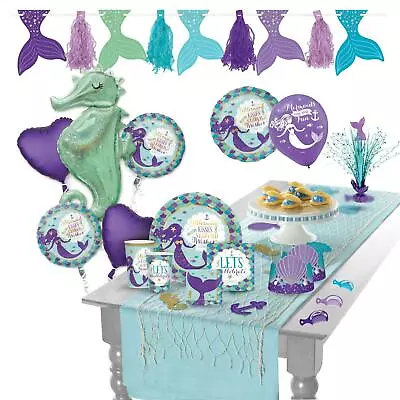 Magical Mermaid Wishes Supplies Birthday Party Decorations Tableware Balloons • £5.31