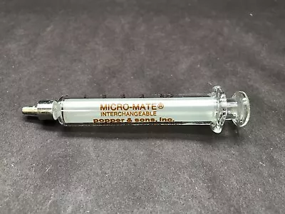 POPPER Micro-Mate Interchangeable 5cc Glass Graduated Slip Tip Syringe • $23.99