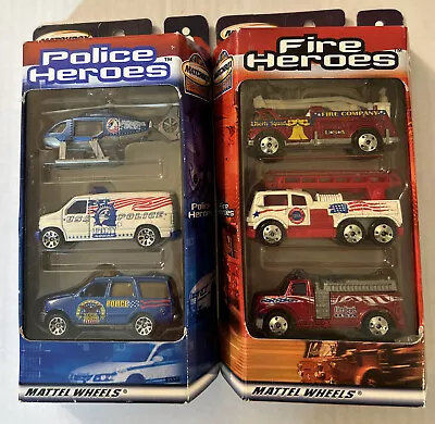 Rare 2002 Matchbox Hero City - Police & Fire Heroes 3 Pack Lot New • $19.99