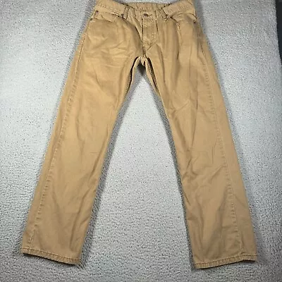 Levis Jeans Men’s 34x32 (34x30) 514 Slim Straight Beige Khaki Pants Casual • $14.91