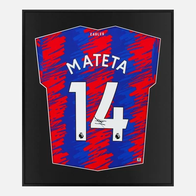 £307.99 • Buy Framed Jean-Philippe Mateta Signed Crystal Palace Shirt 2022-23 Home [Mini]