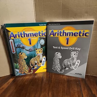 Abeka Arithmetic 1 Work-text & Test Teachers Key Homeschooling 1st Grade  • $18.50