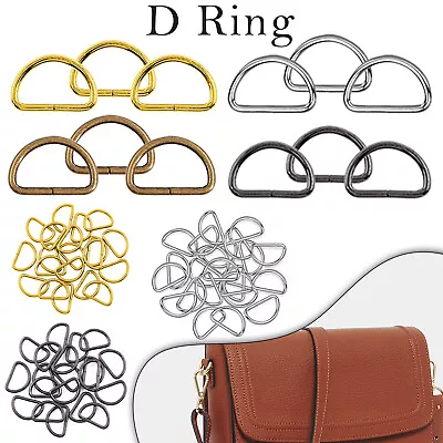 15-50mm Non Welded Metal D Rings Buckle 2-100pcs • £4.89