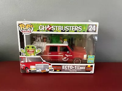 Funko Pop Rides Ghostbusters Red ECTO-1 With Slimer #24 Summer Convention 2016 • £123.51