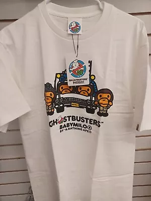 A Bathing Ape Bape X Ghostbusters Baby Milo White Tee #4 Size Extra Large • $150