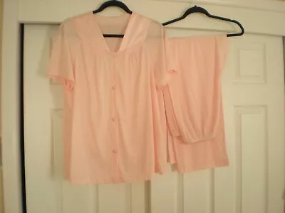 Vanity Fair Pink  Nylon Pajamas - Size Large • $11.99