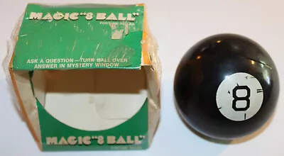 Vintage 1974 ORIGINAL ALABE MAGIC 8 BALL FORTUNE TELLER W/BOX S2 • $19.99