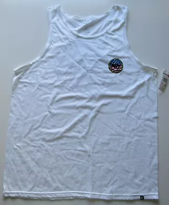 Mens Quiksilver Regular Fit 100% Cotton Glory Tank Top White Xlarge Nwt • $16.99