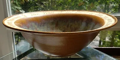 Studio Art Pottery KCM 82 Large Oppolescent Serving Bowl Vessel Faith Blessing  • $36.79