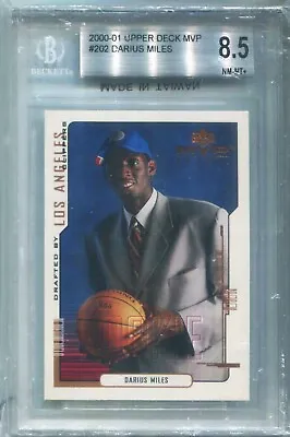 2000-01 UD MVP Darius Miles Rookie Card #202 BGS-8.5 Los Angeles Clippers #6733 • $2.49