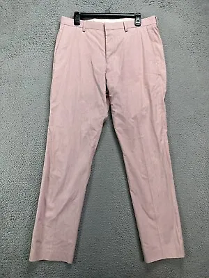 J.Crew Pants Mens 32X32 Pink Pinstripe Ludlow Slim Fit Khakis Chino Flat Front • $28.50