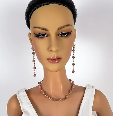 Pink Tourmaline Jewelry For 16  Fashion Dolls Tonner JamieShow Kingdom Ellowyne • $24