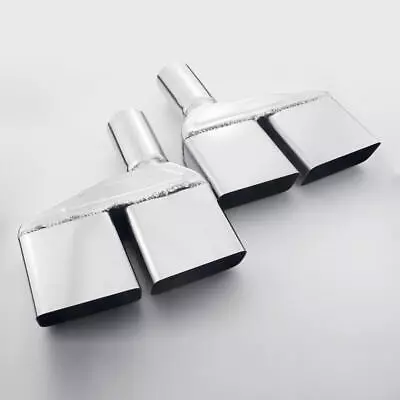 2  Inlet Quad Sqaure Out Exhaust Tips For 70/71/72/73/74 Dodge Challenger SS304 • $229.86
