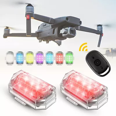 LED Chargeable 7Colors Motorcycle Bikes Aircraft Warning Strobe Light Flash UK • $20.52