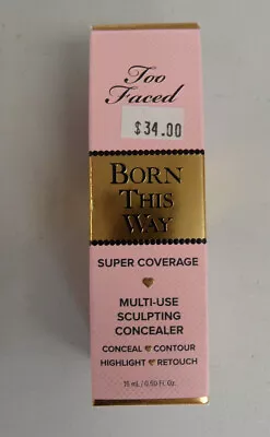 New! TOO FACED Born This Way Sculpting Coverage Multi-Use Concealer 0.5 Oz MOCHA • $16.95