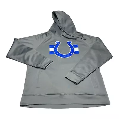 Men's New Era NFL Team Apparel Indianapolis Colts Gray Pullover Hoodie Size L • $19.99